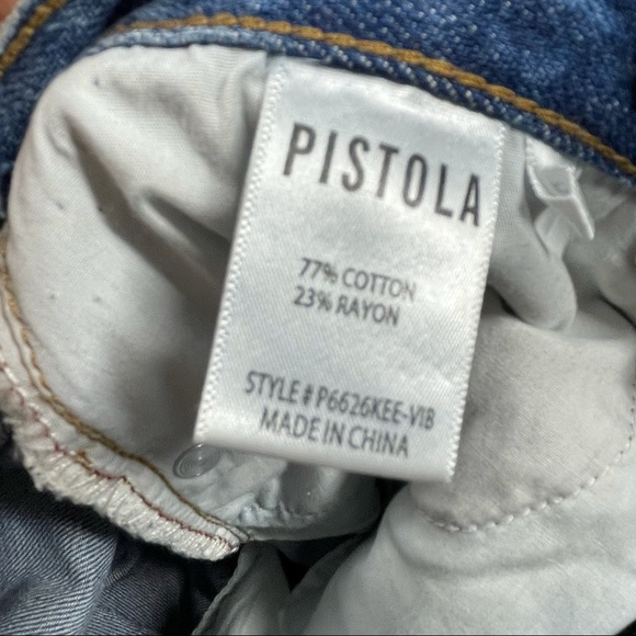 PISTOLA Presley High Rise Vintage 90s Distressed Denim Jeans Women's Size 27 - Picture 9 of 10